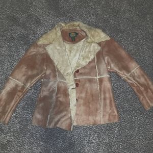 Suede, Fur-Lined Jacket